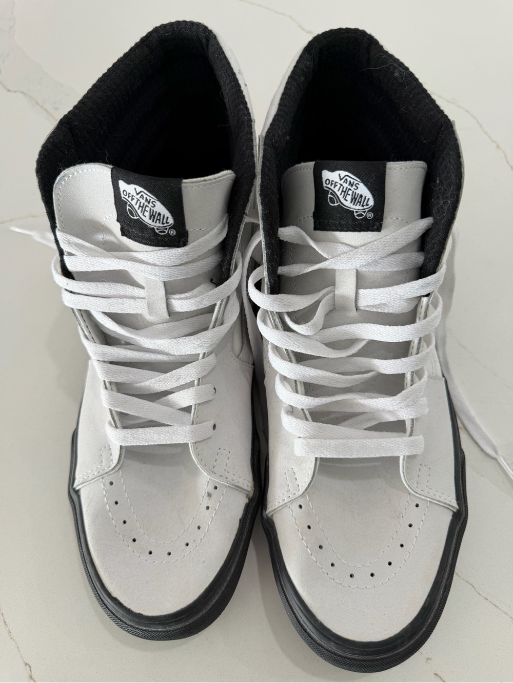 Vans Sk8 high x Shallowtree Sneakers in White and Black